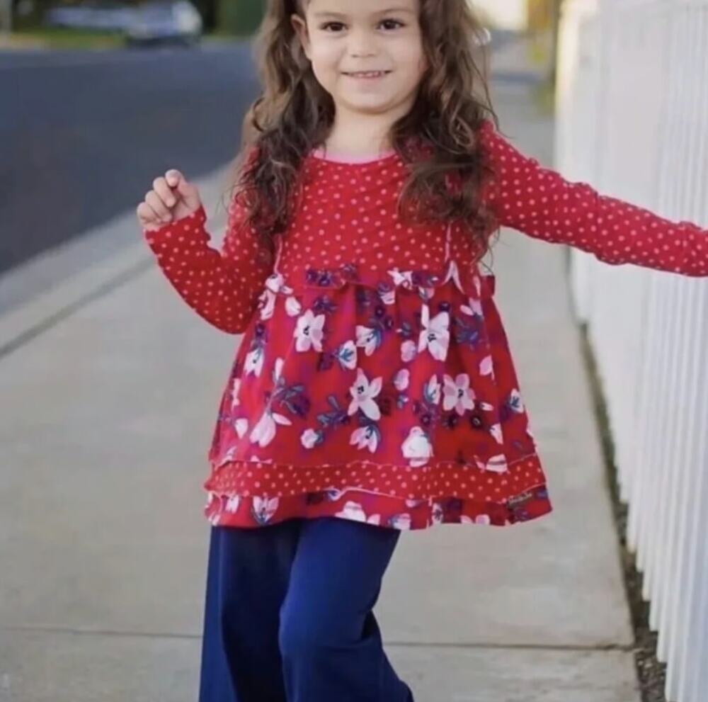 Matilda Jane Moments with you Cheerful Day Tunic size 4 Excellent very gently us